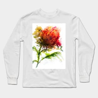 Crazy Red Flower Long Sleeve T-Shirt